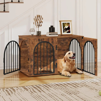 Wooden Furniture Dog Crate & End Table