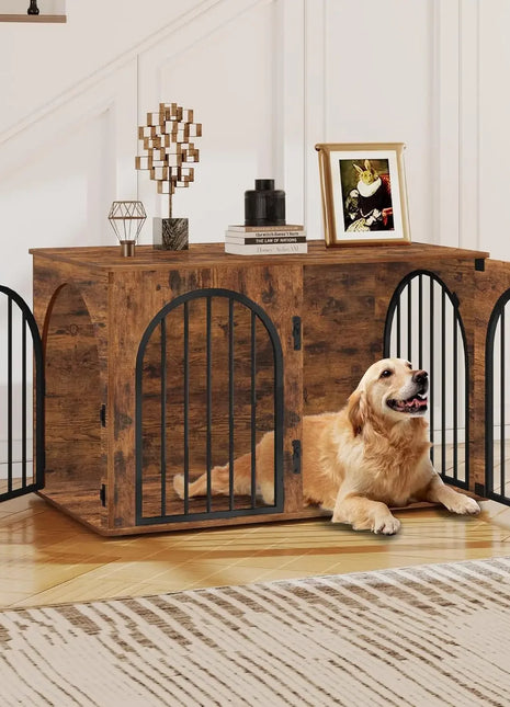 Wooden Furniture Dog Crate & End Table