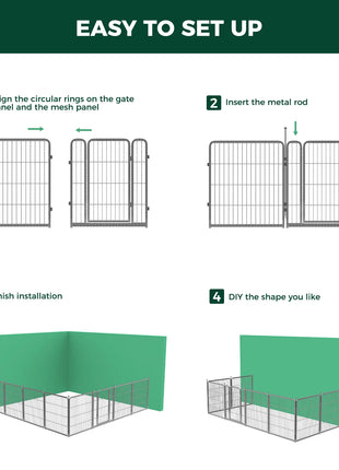 FXW Aster Dog Playpen Designed for Yard，32inch 8 Panels - Pup List