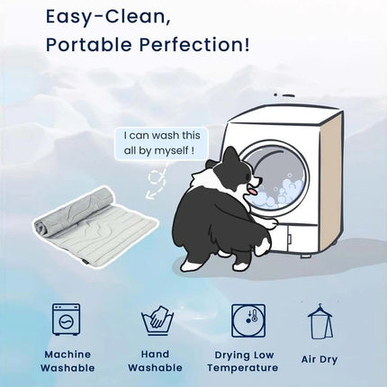 Dog Ice Mat Double-Sided Cooler Dog Mat Gentle Wear Resistant Pet Ice Pad