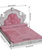 Luxury Pet Bed with Headboard, Washable Dutch Velvet Cover, Dog and Cat Bed