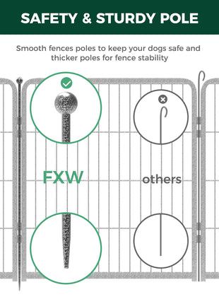 FXW Aster Dog Playpen Designed for Yard，32inch 8 Panels - Pup List