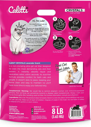Calitti Non-Clumping Cat Litter Crystals with Silica Gel, 8 lbs