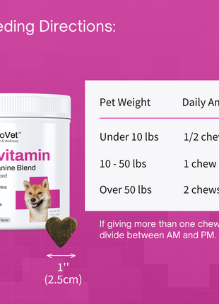 Multivitamin for Dogs - Essential Canine Blend - 60 Soft Chews