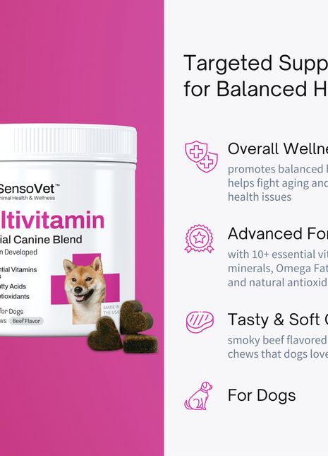 Multivitamin for Dogs - Essential Canine Blend - 60 Soft Chews