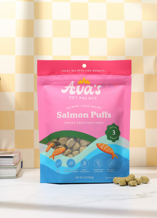 Freeze Dried Dog Treats - Salmon Puffs