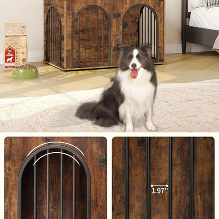 Wooden Furniture Dog Crate & End Table