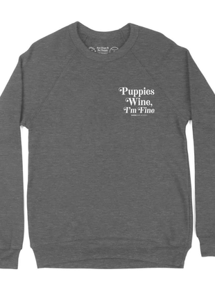 Puppies & Wine 2.0 Sweatshirt | Cozy Dog Lover Pullover