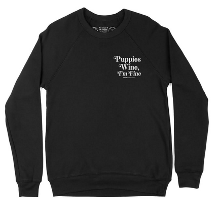 Puppies & Wine 2.0 Sweatshirt | Cozy Dog Lover Pullover