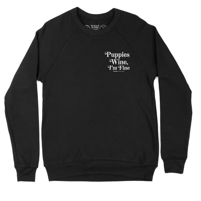 Puppies & Wine 2.0 Sweatshirt | Cozy Dog Lover Pullover
