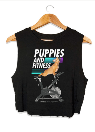 Puppies & Fitness Spin Bike Future Colors | Crop Top