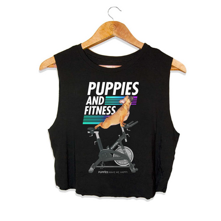 Puppies & Fitness Spin Bike Future Colors | Crop Top