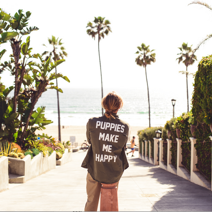 Puppies Club Military Button Up | Present For Dog Lover