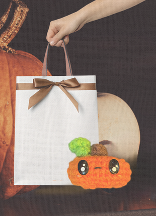 Handmade Catnip Toy | Larry the Pumpkin – A Halloween Chunkle Puff Infused with Miracle Nip Botanicals