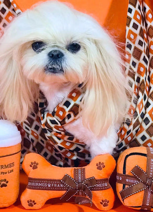 Squeak Plush Toy for Dog, Bone Cup, Chew Toy, Unique Design, Luxury Brand, Fashion Design, Passion for Pet Supplies