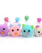 4pcs Plush Cute Bell Mouse Cat Toy Teeth Cleaning