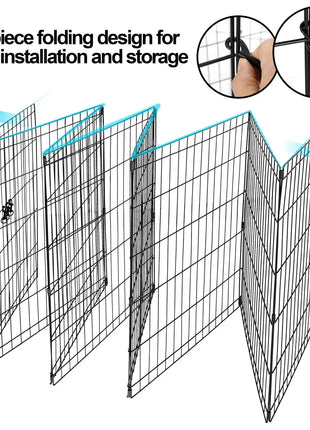 24" Dog Playpen Crate 8 Panel Fence Pet Play Pen Exercise Puppy Kennel Cage Yard - Pup List