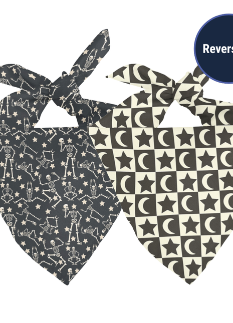 Skeleton Reversible Dog Bandana