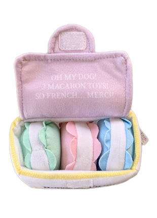 Plush Macaron Squeaky Dog Toy