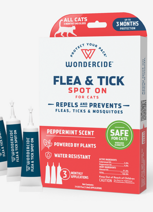 Flea & Tick Spot On for Dogs + Cats with Natural Essential Oils
