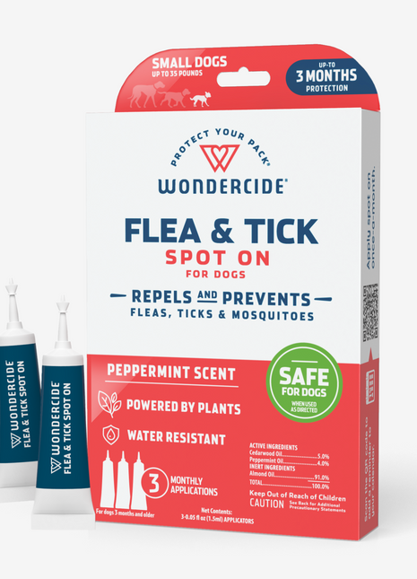 Flea & Tick Spot On for Dogs + Cats with Natural Essential Oils