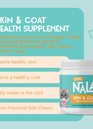 Cat Skin Coat Health Supplement, 3.2-oz, 90 Soft Chews