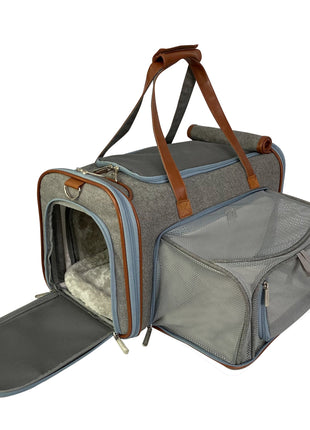 Mr. Peanut's Gold Series Big Apple XL Size Airline Compliant Double Expandable Pet Carrier