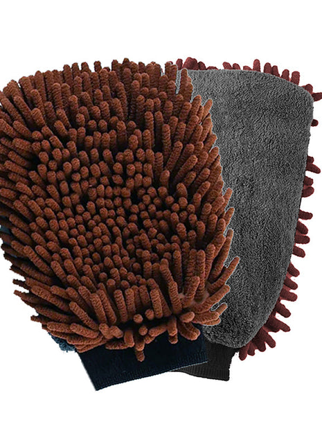 THE MAGIC MITT Dual-Sided Microfiber Grooming Mitt for Dogs & Cats — Use with Waterless Shampoo