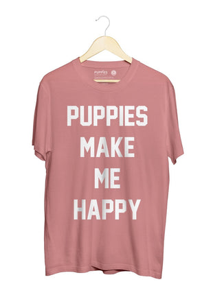 Puppies Make Me Happy Uni-Sex Shirt  | Present for Dog Lovers