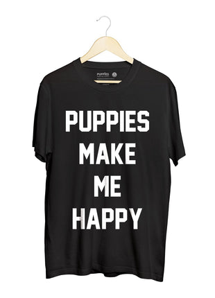 Puppies Make Me Happy Uni-Sex Shirt  | Present for Dog Lovers