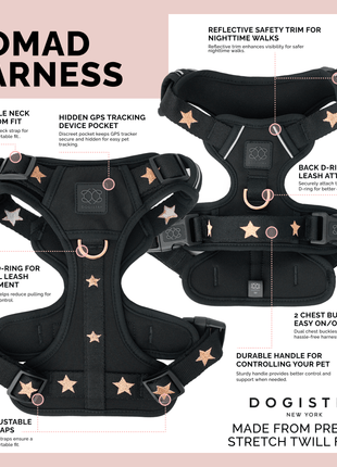 The NoMad Adjustable Luxe Harness - Rockstar