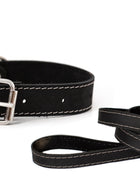 Traditional Style Leather Collar and Leash Set