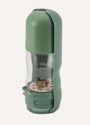 Travel Dog Water Bottle with Treat Holder – Leakproof & BPA-Free 350mL