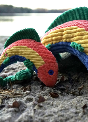 Raucous Rainbow Trout Knottie® Plush Dog Toy