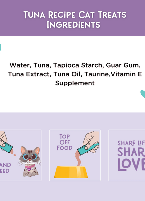 Tuna Recipe Cat Treats, Pack of 4