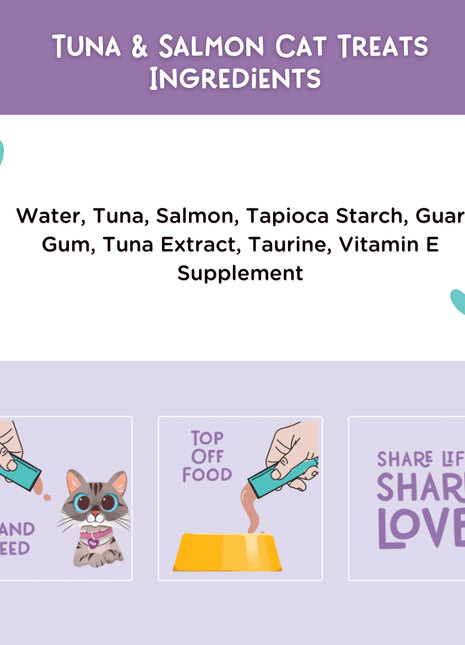 Tuna & Salmon Cat Treats, Pack of 4