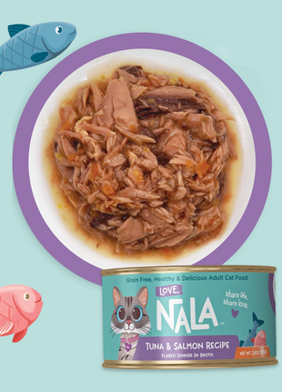 Tuna & Salmon Recipe Flaked Dinner In Broth Adult Cat Food, 2.8-oz