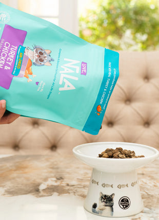 Turkey & Chicken Grain Free Recipe Air-Dried Adult Cat Food 1lb bag