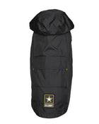 US Army Packable Dog Raincoat - Black