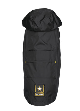 US Army Packable Dog Raincoat - Black