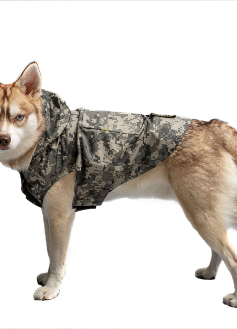 US Army Packable Dog Raincoat - Camo