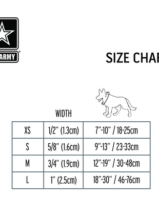 US Army Dog Collar - Dark Camo
