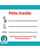 PetHub Pet Safety Home Decal – Emergency Pets Inside Alert