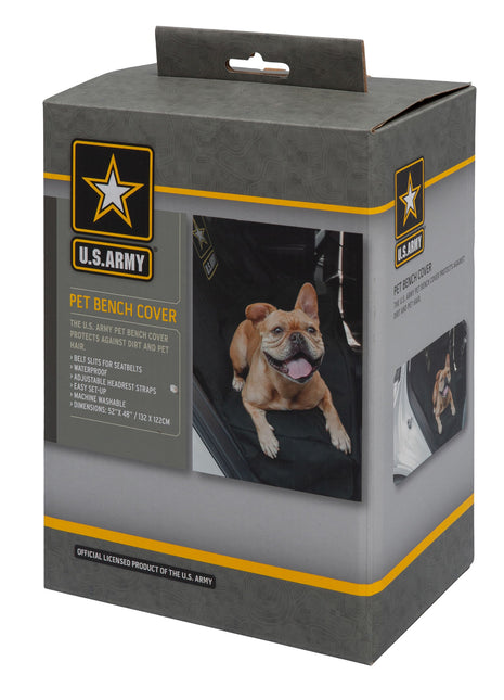 US Army Car Bench Seat Pet Cover - Dark Camo
