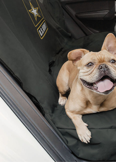 US Army Car Bench Seat Pet Cover - Dark Camo