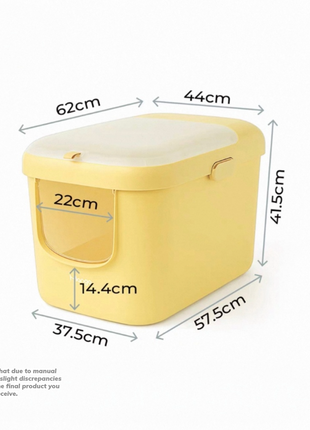 [NEW] Mango Space-Saving Enclosed Cat Litter Box – Narrow-Side Design with Low Entry