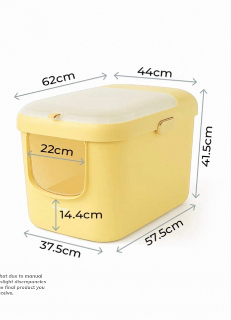 [NEW] Mango Space-Saving Enclosed Cat Litter Box – Narrow-Side Design with Low Entry