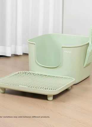 Mango Cube Litter Box XL Set | Litter Box with Mat, Scoop & Accessories