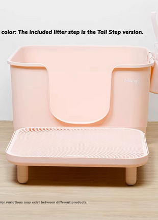 Mango Cube Litter Box XXL Set | High-sided Litter Box with Scoop, Storage & Step