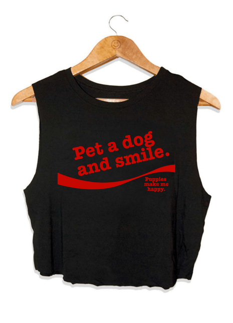 Pet A Dog and Smile | Crop Tank |